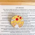 Close-up detail of a cute rabbit enamel brooch with red lanterns on a yellow background - Yellow Sky Lantern Rabbit (YJ0011)