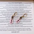 Δημιουργικά ροζ σκουλαρίκια σε σχήμα κιθάρας με βελόνες ασημιού S925 σε ροκ πανκ στυλ - Κούμπωμα αυτιού / Ροζ