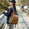 Leichter Wanderrucksack für Damen mit großem Fassungsvermögen in Braun und Senfgelb - S / Braun