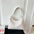 Elegante borsa a tracolla intrecciata bianco crema da donna dal design minimalista - Taglia L / Bianco