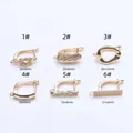 Confronto dettagliato di componenti per orecchini in oro 14K con dimensioni esatte - Stile Nodo (Q136-1#) / Oro