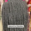 Natural ice obsidian faceted round loose beads for DIY jewelry making and beading - Faceted Natural Ice Obsidian Loose Beads