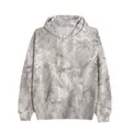 Stylish grey forest leaf camouflage print 3D hooded sweatshirt in a loose casual fit - 4XL / Tops / Forest Leaf Floral