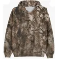 Casual 3D leaf camouflage pattern hooded sweatshirt for men with a loose fit and long sleeves - S / Tops / 3D Leaf Camo