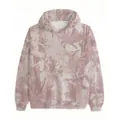 Stylish hoodie with 3D leaf print in muted pink and beige tones - 6XL / Tops / Pink Floral Style (KLBNB117)