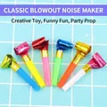 Set van kleurrijke plastic feesttoeters voor verjaardagsfeestjes van kinderen - Kleine Maat (Gemengde Kleuren)