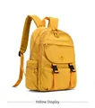 Zaino da trekking giallo vibrante da donna con grande capacità e fibbie resistenti. - Giallo