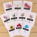 Assorted handmade gift cards with 3D artificial flowers and Especially For You text. - 1 Piece (Random Flower) / White