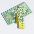 Vintage metal bookmark with Van Gogh roses oil painting design and elegant yellow tassel. - White Rose Pendant