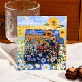 Vintage sunflower oil painting acrylic refrigerator magnet for home decor gift - Romantic Flower Sea (W834)