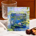 Impressionist oil painting acrylic fridge magnet featuring a romantic water lilies design. - Romantic Water Lilies (W834)