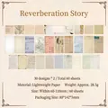 60pcs vintage scrapbooking paper set with 30 unique patterns for DIY journaling decoration - Echo Story / 60 Cards