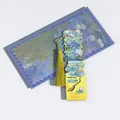 Vintage metal bookmark with Monet Water Lilies painting and yellow tassel - Water Lilies