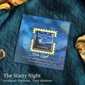 Premium retro Van Gogh Starry Night metal bookmark with 45mm stamp design for readers - The Starry Night