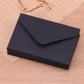 Pequeños sobres negros de cartulina para tarjetas de regalo y decoración festiva DIY - Negro / 1 Pieza