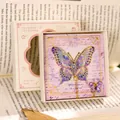 Intricate purple and gold metal butterfly bookmark presented in elegant gift box packaging - Purple Realm Butterfly Style / 1 Piece/Pack (With Gift Box) / Purple/Gold