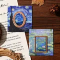 Exquisite metal bookmarks featuring Starry Night and Water Lilies oil painting designs - Starlight + Water Lilies