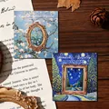 Vintage Van Gogh oil painting metal bookmark clips for reading and stationery gifts - Almond Blossom + Starry Night