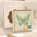 Intricate turquoise metal butterfly bookmark set in an elegant gift box packaging - Green Trail Butterfly Shadow / 1 Piece/Pack (With Gift Box) / Green