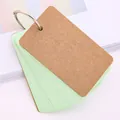 Mint green pocket flashcards with kraft paper cover and silver metal ring binder - Light Green