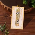 Creative panda metal bookmark with elegant gold tassel on illustrated gift card - Splendid Future / 1 Piece
