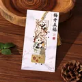 Creative metal bookmark featuring pandas and blossoms with gold tassel - Five Blessings Plum / 1 Piece