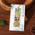 Creative gold metal bookmark featuring a cute panda design and elegant golden tassel - Lucky Lotus / 1 Piece