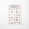 Acrylic rhinestone alphabet stickers for DIY crafts and journal decoration in silver color - Alphabet / Silver