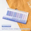 Purple gradient index sticky notes with a 14cm ruler card, 10 colors 200 sheets - 200 Pack / Dawn Dreamland