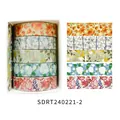 Spring floral washi tape set with 5 rolls for DIY scrapbooking and journal decoration - Spring Flower Romantic Series 2 (SDRT240221-2) / 5 Rolls
