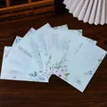 Sobres vintage florales elegantes para tarjetas de felicitación y papelería regalo - Floral Azul de Ensueño / Juego de 8 hojas