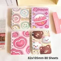 Set of A7 cute cartoon spiral notebooks with 3D embossed covers and 80 sheets - Happy Planet / 1本装