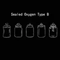 Decorative white line art glass jar stickers, 5 unique bottle designs, 20 pieces pack - Sealed Oxygen B