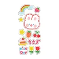 Cute bunny and rainbow cartoon PET stickers for DIY scrapbooking and journal decoration - Rainbow Rabbit