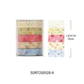 5-roll set of cute cartoon washi tape with strawberry and floral patterns for DIY craft - Berry Cream Puff (B600-4) / 5 Rolls / Mixed Series (Dots and Hearts)
