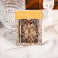 Vintage Art Nouveau Kühlschrankmagnet mit Goddess of Flower Season Design auf Stoff - Blühende Göttin