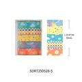 5 rolls decorative washi tape set 1.0cm x 2m for DIY scrapbooking and journal crafts - Blue Series (Clouds and Squares)