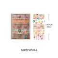 Set of 5 cute cartoon washi tapes featuring strawberry, rainbow, and floral patterns - Pink Series (Plaid and Rainbow)