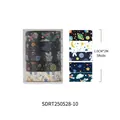 Set of 5 cute outer space themed washi tape rolls for DIY scrapbooking, 1cm x 2m - Starry Sky Series (Astronauts and Rockets)