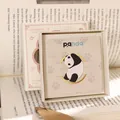 Cute panda metal bookmark with elegant gift box and pink packaging for students - Pipi Panda / With Gift Box