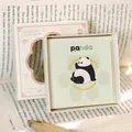 Cute panda metal bookmark with elegant white gift box and decorative card. - Tuantuan Panda / With Gift Box
