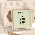 Cute metal panda bookmark presented in an elegant gift box on open book pages. - Mengbao Panda / With Gift Box