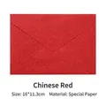 Sobre rojo de papel especial texturizado para invitaciones y tarjetas, tamaño 16x11,3 cm - Rojo China