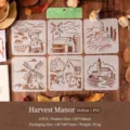 Pack of 6 harvest manor theme painting stencils for DIY scrapbooking and drawing - Harvest Manor / 6 Sheets