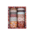 Vintage bloemen washi tape set met 12 decoratieve rollen voor DIY scrapbooking knutselen - 1 Doos/Verpakking / Herfstschemering Melodie