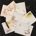 Vintage floral writing paper and envelope set with colorful watercolor illustrations - Travel Series Envelope Style (8 Pieces/Pack)