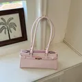 Minimalistische lichtroze onderarm-draagtas voor dames in Koreaanse stijl - Basis stijl / Roze