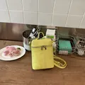 Stylish small lime green crossbody bucket bag for women with handle and zipper - Green