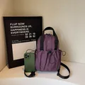 Versatile purple lightweight backpack with drawstring pockets for women's daily commute - Purple