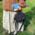 Compact black multifunctional crossbody bag for outdoor hiking and daily travel. - Large Black